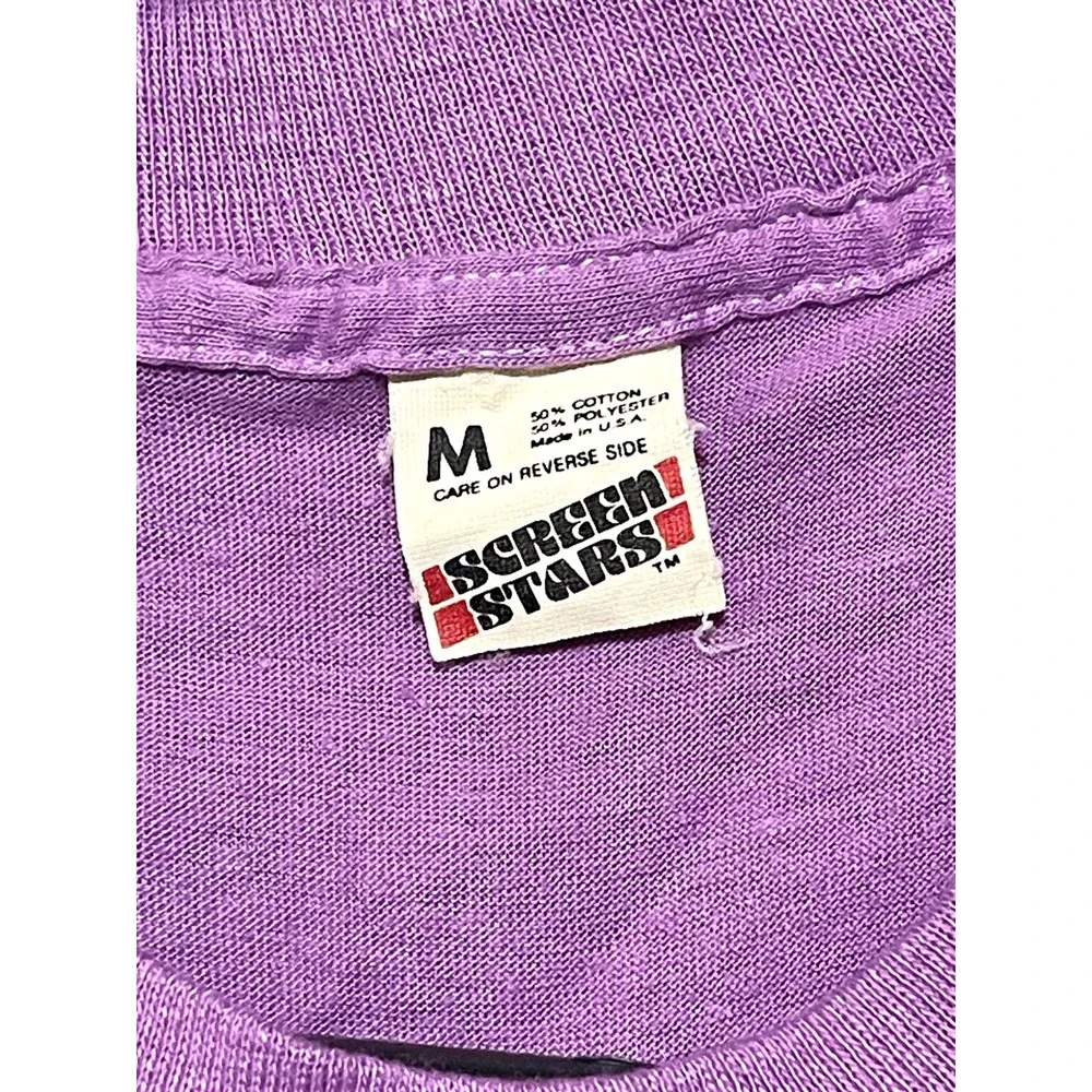 Conway Twitty Purple Vintage Single Stitch Screen Stars Purple Sleeveless Shirt - Picture 2 of 5